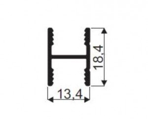Profilis horizontalus jungiantis H, 5 m, Line Yellow
